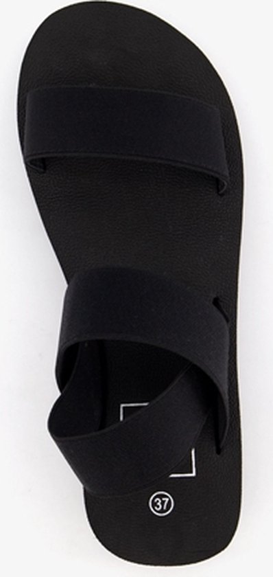 Dames sandalen met plateauzool zwart - Maat 37