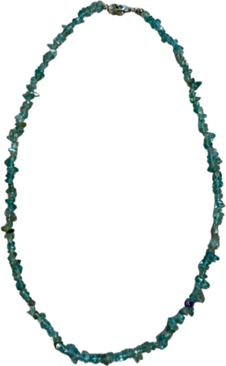 Topaas blauw splitketting (fijn)