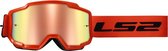 Crossbril LS2 Charger oranje met spiegel lens