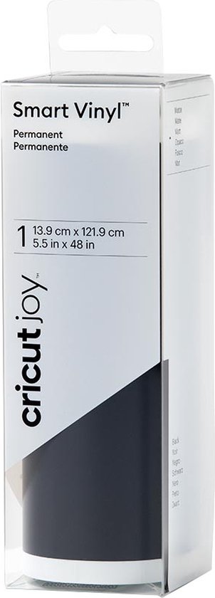 Cricut Joy Smart Vinyl – permanent – mat zwart – 14x122cm