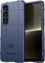 Sony Xperia 1 VI Hoesje - Rugged Shield TPU Gelcase - Blauw - GSM Hoesje - Telefoonhoesje Geschikt Voor Sony Xperia 1 VI