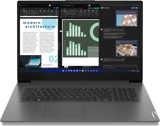 Lenovo V17 G4 IRU Intel® Core™ i5 i5-13420H Laptop 43,9 cm (17.3") Full HD 16 GB DDR4-SDRAM 512 GB SSD Wi-Fi 6 (802.11ax) Windows 11 Home Spaans Grijs - Lenovo - Hoofdafbeelding