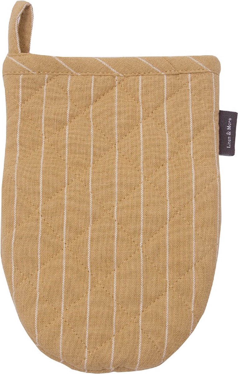 Pinstripe Mini Ovenwant c. geel 14x20cm (set of 2)