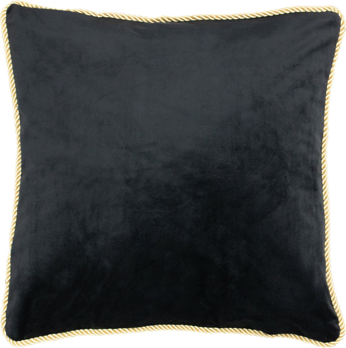 Mars & More kussen fluweel goud zwart 45x45cm Geel