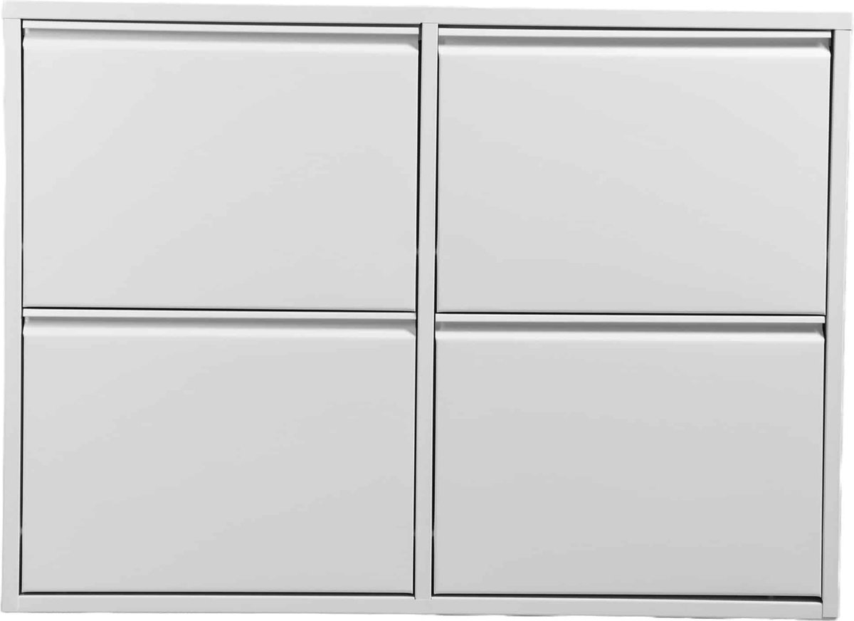 Schoenenkast Met 2+2 Laden Wit