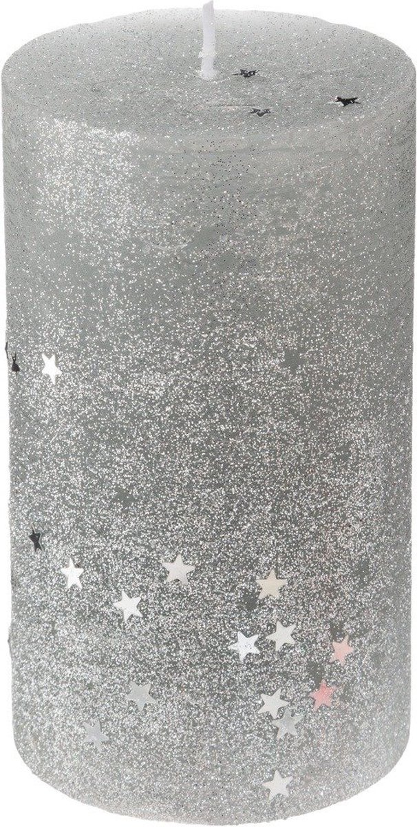 Fééric Lights and Christmas Ronde kaars met sterren, maat L, 12 cm