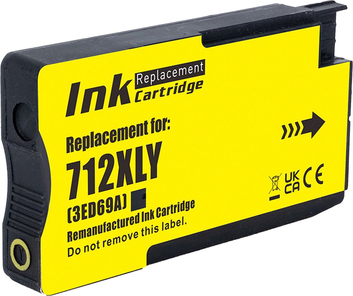 Inktcartridges Geschikt voor HP 712 - Geel - Geschikt voor HP DesignJet T210 - T230 - T250 - T630 - T650 Studio