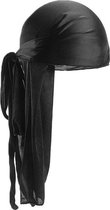 Knaak Durag Zwart - Satijn - Premium Kwaliteit - Waves en Dreadlocks