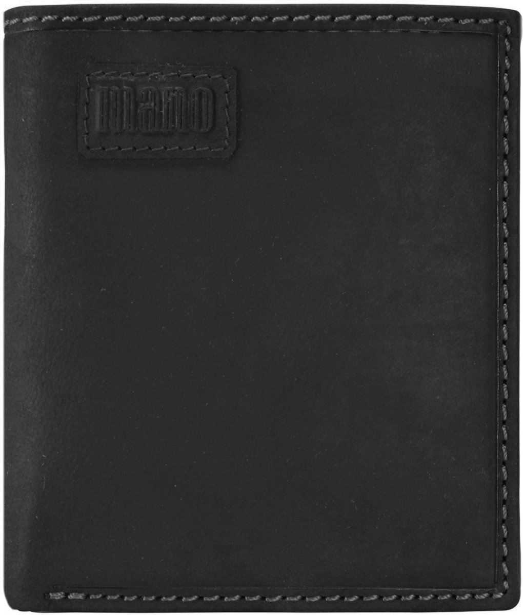mano Nota portefeuille leer 9 cm - Jongens - Staand formaat - schwarz
