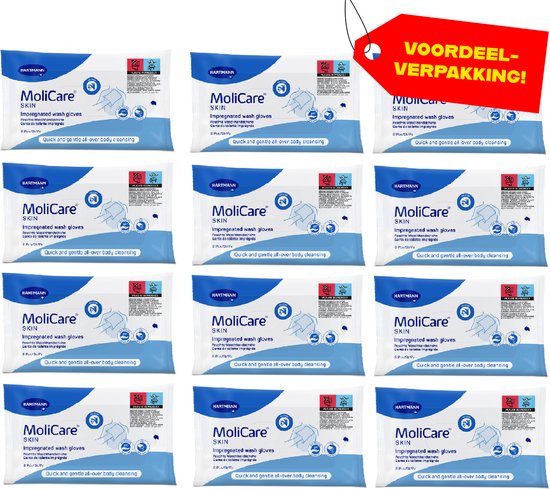 12x Débarbouillettes Molicare Skin - Pack économique !