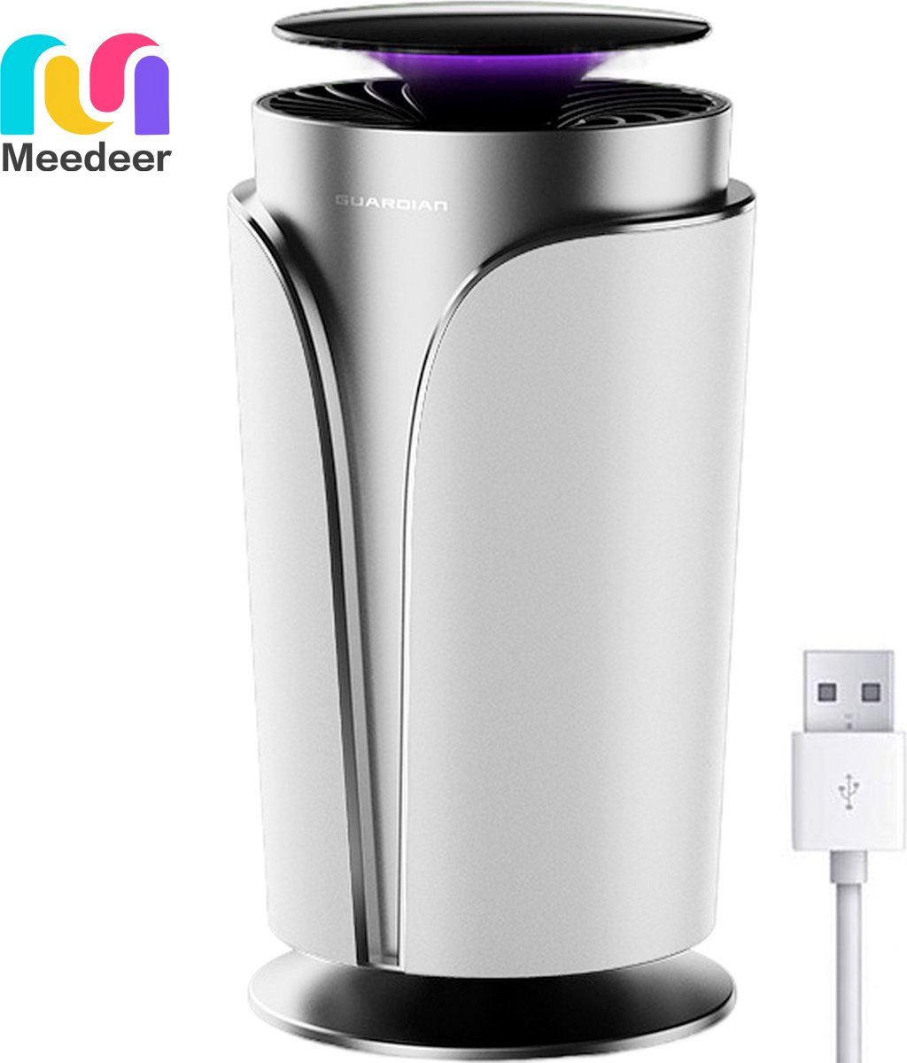 Meedeer Muggenmoordenaar - Muggenlamp-USB geïnhaleerde led-huishoudelijke draagbare --dempende vlieg-insectenmoordenaar licht - UV-lamp voor binnenshuis keuken slaapkamer led-muggenmoordenaarlamp ( Kleur: Wit)