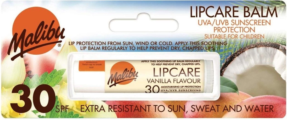 Malibu Lipcare SPF 30 Lippenbalsem - Vanilla