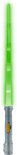 Une lame verte clair extensible du Power Saber, brillante sur fond blanc.