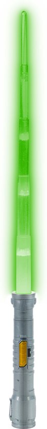 Une lame verte clair extensible du Power Saber, brillante sur fond blanc.
