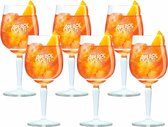 Aperol Spritz Glazen – 450 ml – Officieel Glas – 6 Stuks – Ideaal voor Aperol Spritz, Cocktails en Drankjes – Hoogwaardige Kwaliteit – Geschikt voor Vaatwasser