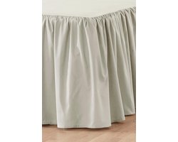 Zack volant dekbedovertrek biokwaliteit beige - 160 x 200 cm - Jotex