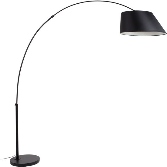 Besoa Nael booglamp zilveren kap marmeren voet E27 stroomsnoer: 2m