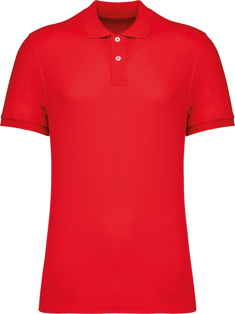 Native Spirit Ecologische herenpolo in piquétricot NS207 - Poppy Red - M
