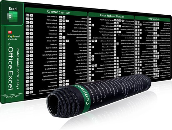 Excel Muismat 210 x 260 x 2 mm Excel bureauonderlegger met Word PPT