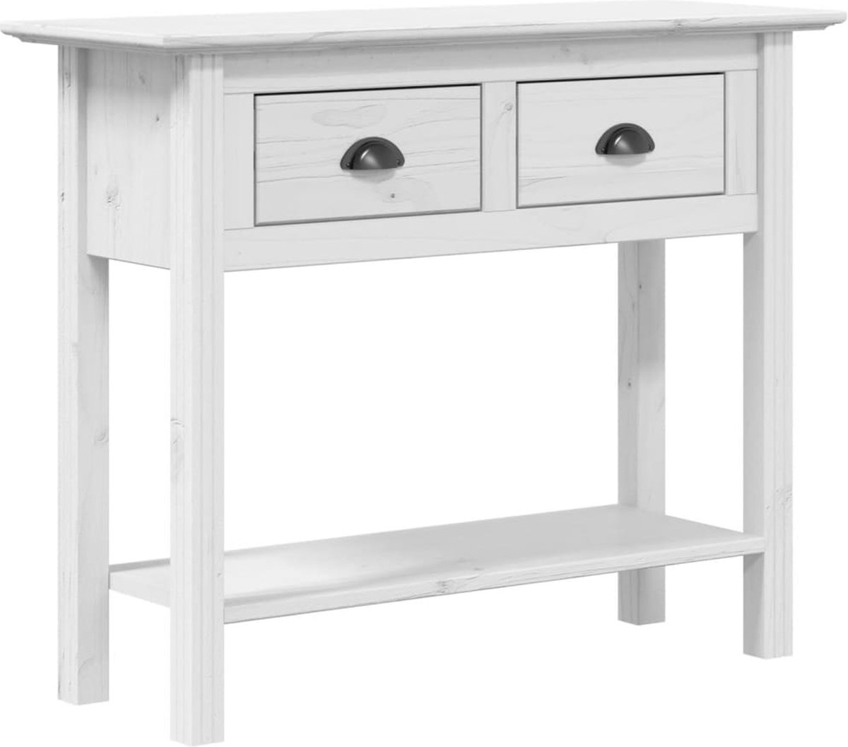 vidaXL Wandtafel - BODO - 91x35x74 - cm - massief - grenenhout - wit