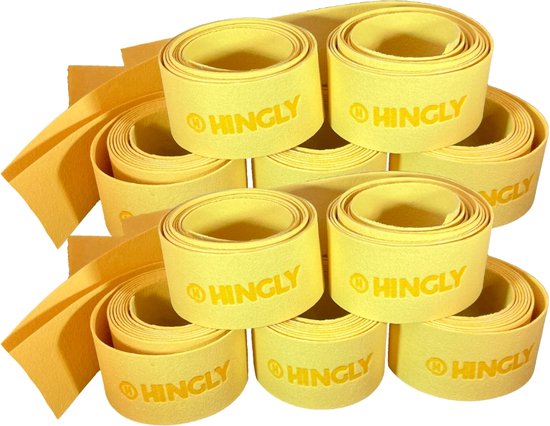 Foto: Hingly zeemgrip hockeystick zeempje geel chamois 10 pack