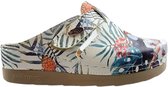 Dina Medische klompen - Werkklompen - Zorgklompen - Kunststof zool en medisch voetbed - Dames klompen - Tropical clogs - Heerlijk gezellig - maat 41