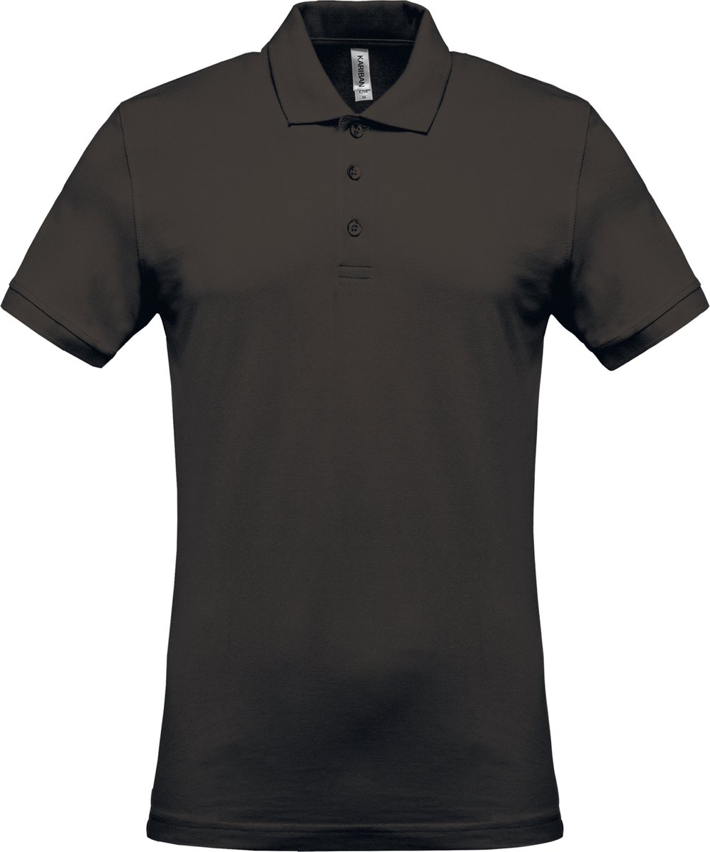 Kariban Piqué-herenpolo korte mouwen K254 - Dark Grey - XL