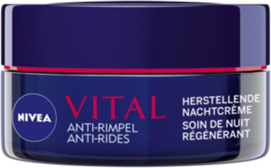 NIVEA - Vital Nachtcrème Herstellend - 3 x 50 ml - Voordeelverpakking