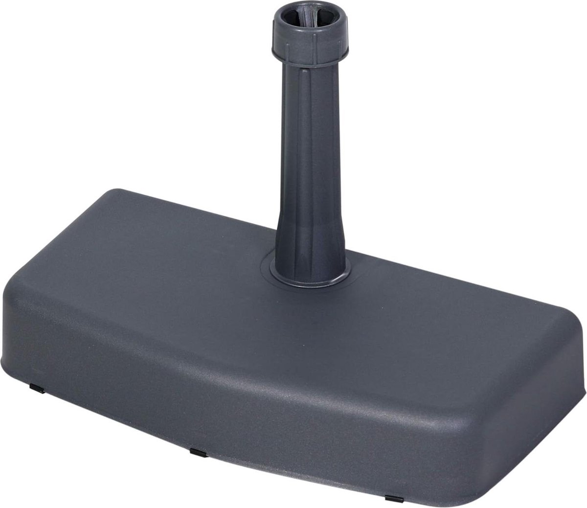 Bol.com Parasolstandaard van Beton en Kunststof - Grijs - 20kg - Geschikt voor Balkon - Afmetingen 25 x 50 x 9 cm aanbieding