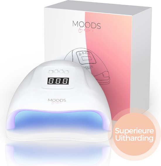 Foto: Moods gellac professionele luxe nagellamp uv lamp gelnagels nageldroger bedienbaar met knoppen krachtige led lamp wit