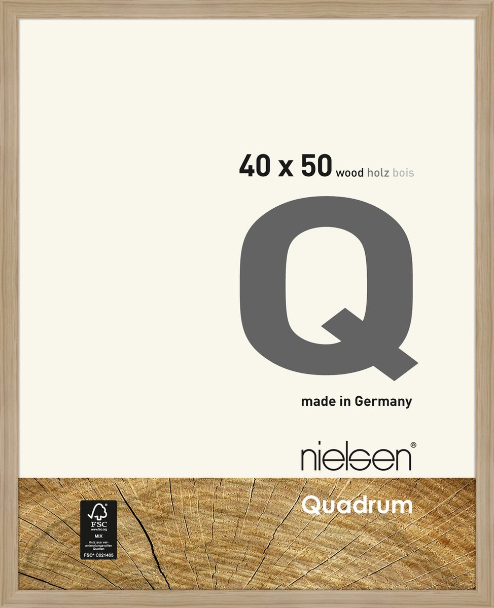 Nielsen Quadrum Houten Wissellijst Oak Natural 40x50cm