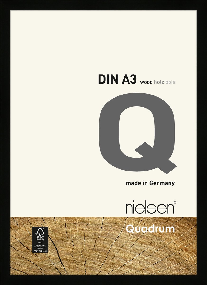 Nielsen Quadrum Houten Wissellijst Black 29,7x42cm (A3)