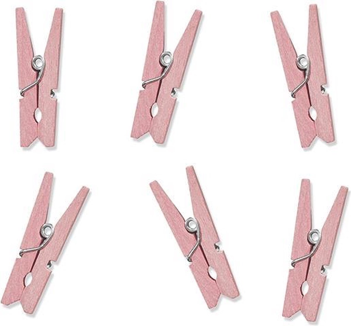 Finnacle - Versier je geboortekaartjes met 20x roze mini knijpers van 2 cm - Schattige geboorte meisje knijpertjes voor het ophangen van kaartjes