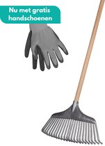 Tuilana ® – Bladhark voor harken – Gazonhark – Grashark – Handhark - 23 tanden met steel 120 cm - Kunststof – Extra stevig - Nu met GRATIS tuinhandschoenen