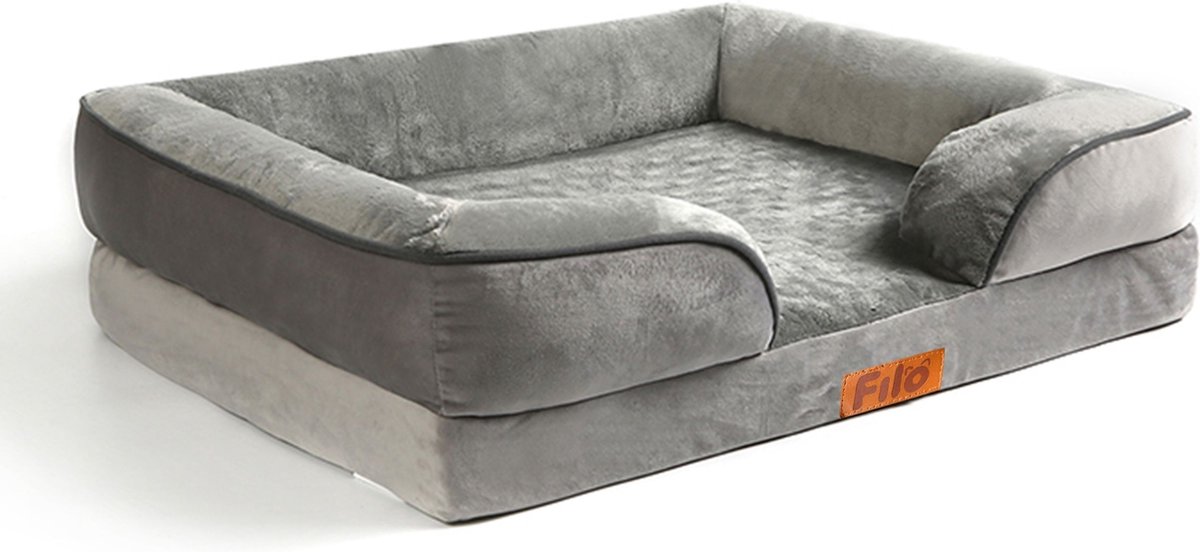 Filo Orthopedische Hondenmand Klein (M 70 x 58) - Wasbaar met Rits - Orthopedisch Hondenkussen - Hondenbed - Honden Mand & Bed – Kussen Hond - Dog Bed - 70 x 55 cm