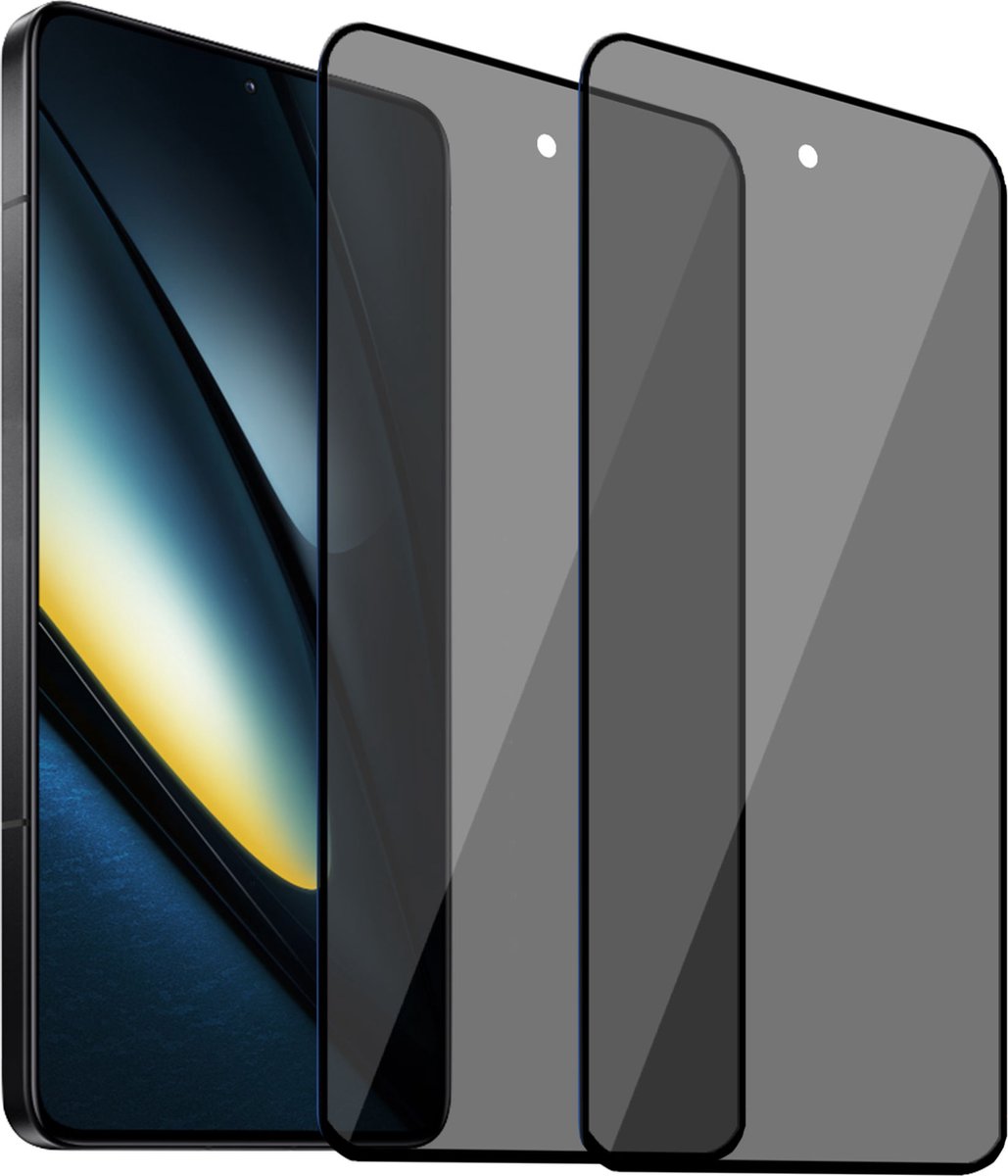2x Geschikt voor POCO F6 - Privacy Screenprotector - Beschermglas - Privé GuardCover