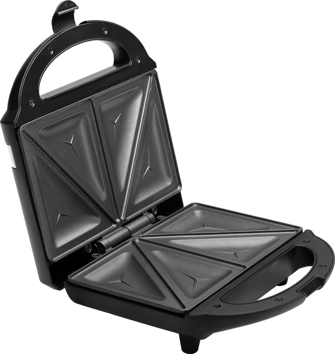 Concept SV3051 - tosti-ijzer - Tosti-apparaat -driehoekige sandwiches - sandwich maker 700 W Zwart, Grijs, Zilver