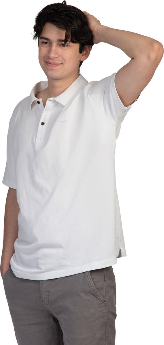 ConfidenceForAll® Anti zweet Polo - met sweatproof okselpads - Heren wit maat L
