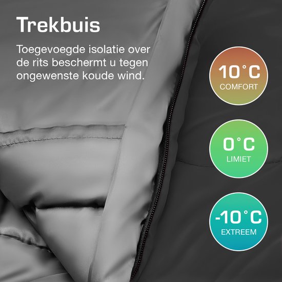 Active Era Professional Premium Slaapzak - 300 GSM Vulling en Waterafstotend - Mummieslaapzak met Binnenzak - 4 Seizoenen voor Kamperen, Camping, Backpacken, Hiken, Festivals, Logeren, Buitenhuis - Volwassenen & Kinderen - 220x80cm - Zwart van Active Era — afbeelding 2