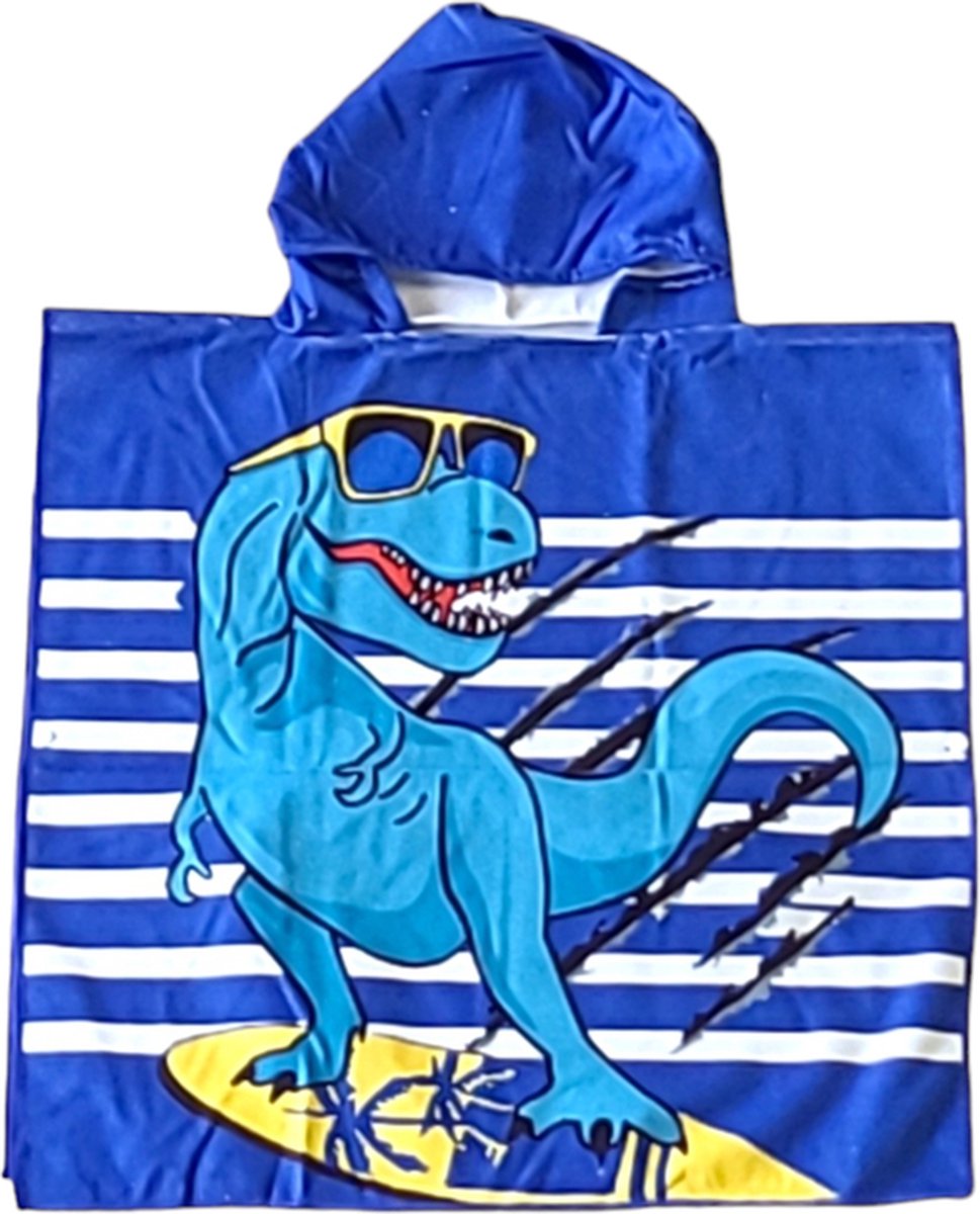 Kids Strand Poncho Cool T-Rex