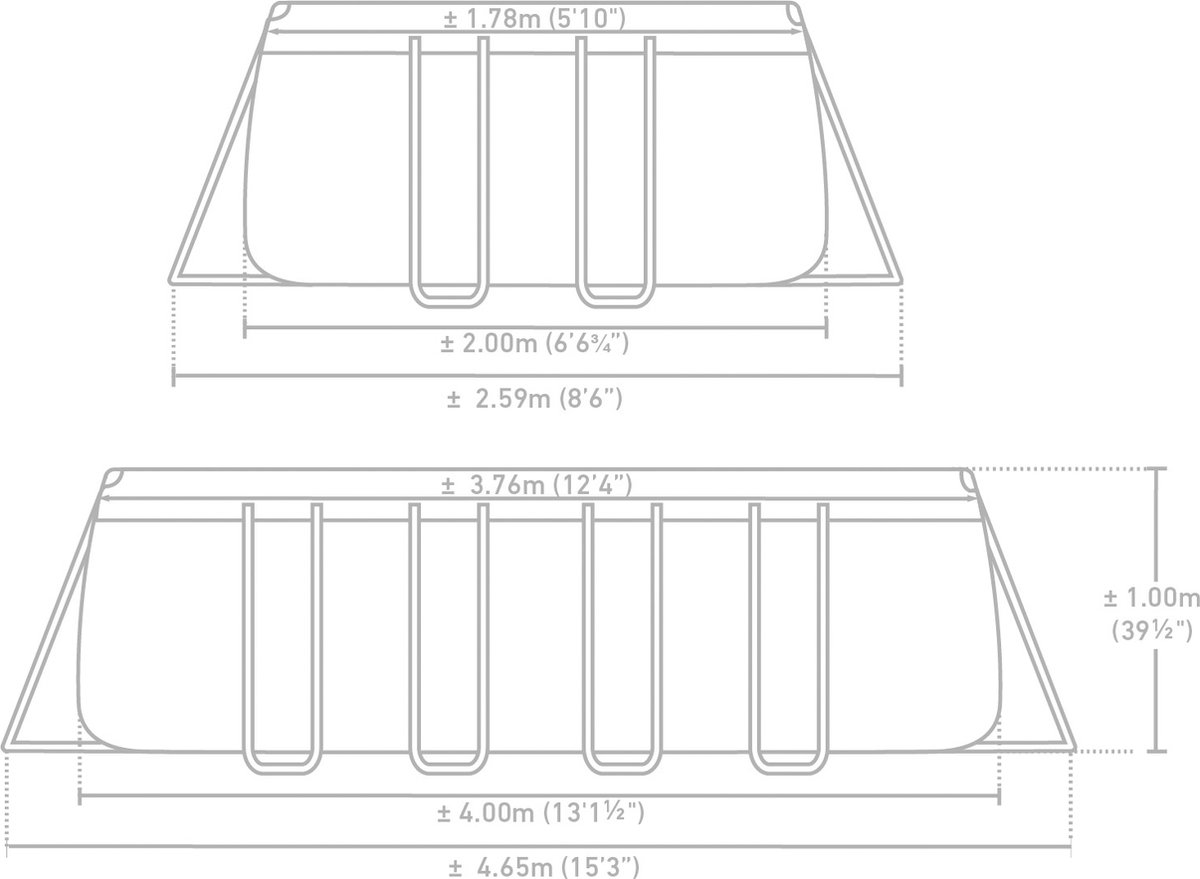 Intex Prism Frame Rechthoekig Opzetzwembad Set - 400 x 200 x 100 cm - Met filterpomp — afbeelding 2