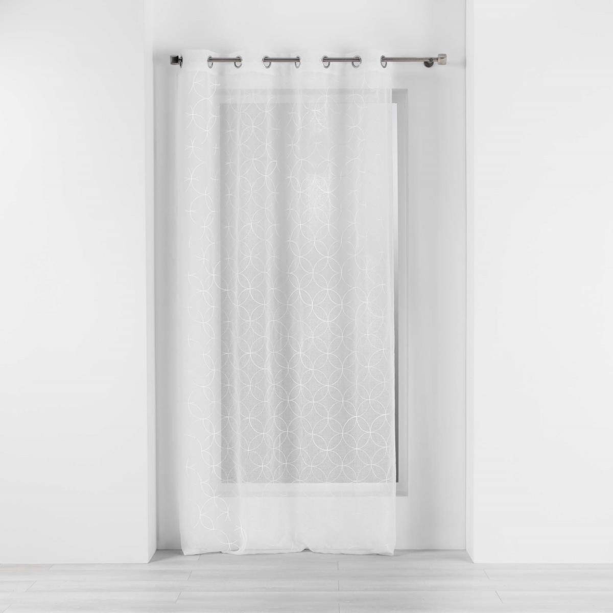 Gordijn voor de woonkamer met ringen OLYMPIA, geborduurd, 140 x 240 cm