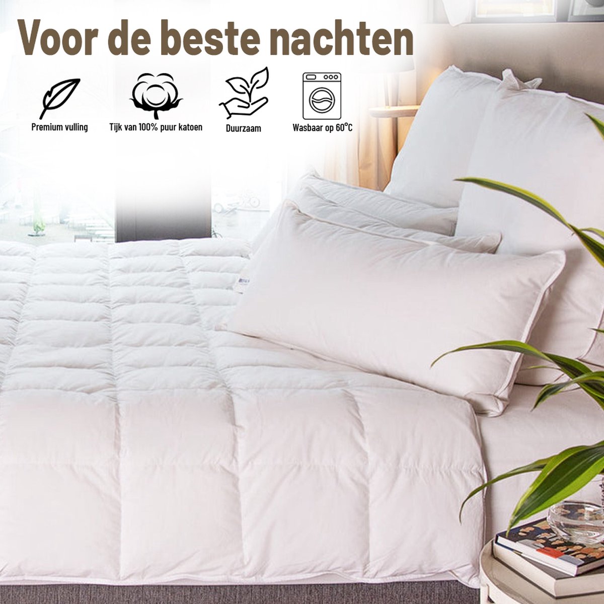 BEFA NATUR Dekbed Winter 135x200: 90% ganzendons, Made in Germany thumbnail 3