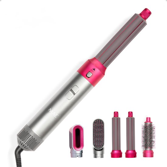 MAE® Airstyler krultang 5 in 1 multi styler - Föhnborstel - Krulborstel - Kort & Lang Haar - Hairwrap - Multistyler - Heteluchtborstel - Hairstyler - Haarstyler - V4 2023 editie