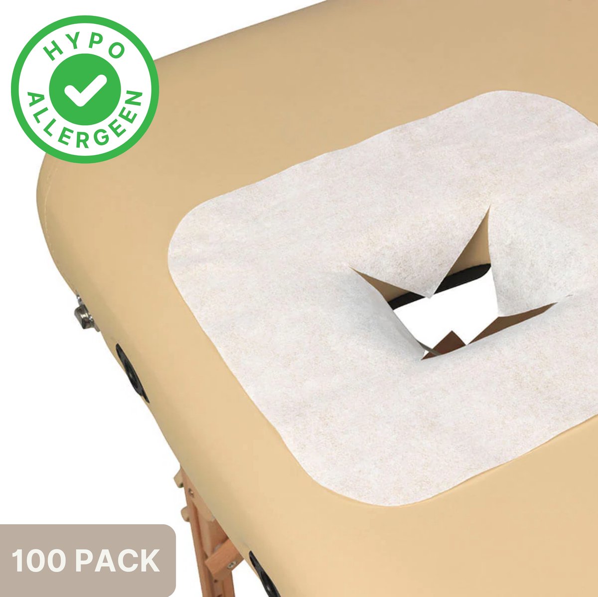 Goedkoopste ZenGrowth® Disposable Facecovers – 100 stuks – Wit – Hypoallergeen – Bescherming voor de massagetafel – Hygiënisch