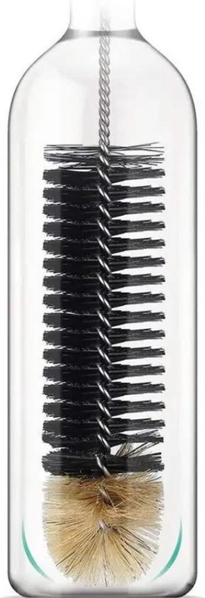 Flessenborstel - 41cm - schoonmaak flessen - flessen / droogrek / flessenreiniger / flessenrager / lange borstel van Aptagro — afbeelding 2