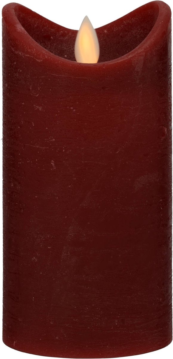 Blokker Rustiek LED kaars 7,5x15 rood