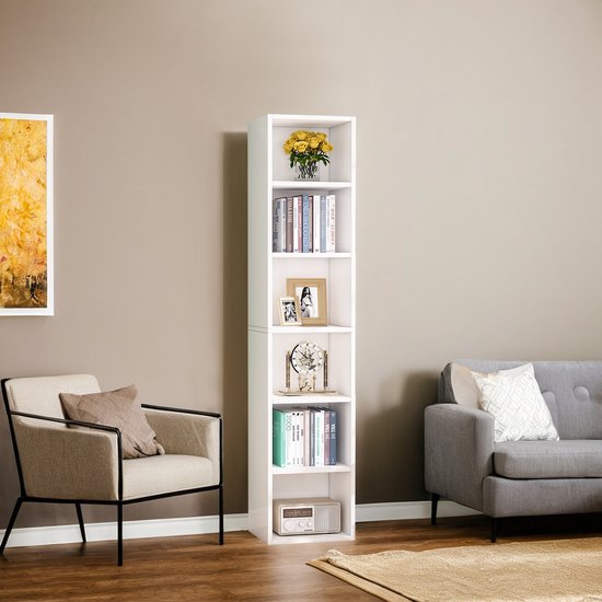 4-Tier Hoekplank, Vrijstaande Opbergrek Display Planken, Houten Boekenkast voor Slaapkamer Woonkamer, Badkamerkast Muur Hoek Opbergrek Organizer, Wit