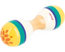 Janod Gioia - Dubbele Maracas - Speel Op Het Ritme Door Deze Dubbele Maracas Te Schudden - Muzikaal Speelgoed Dat Alle Zintuigen Stimuleert - Geschikt Vanaf 1 Jaar