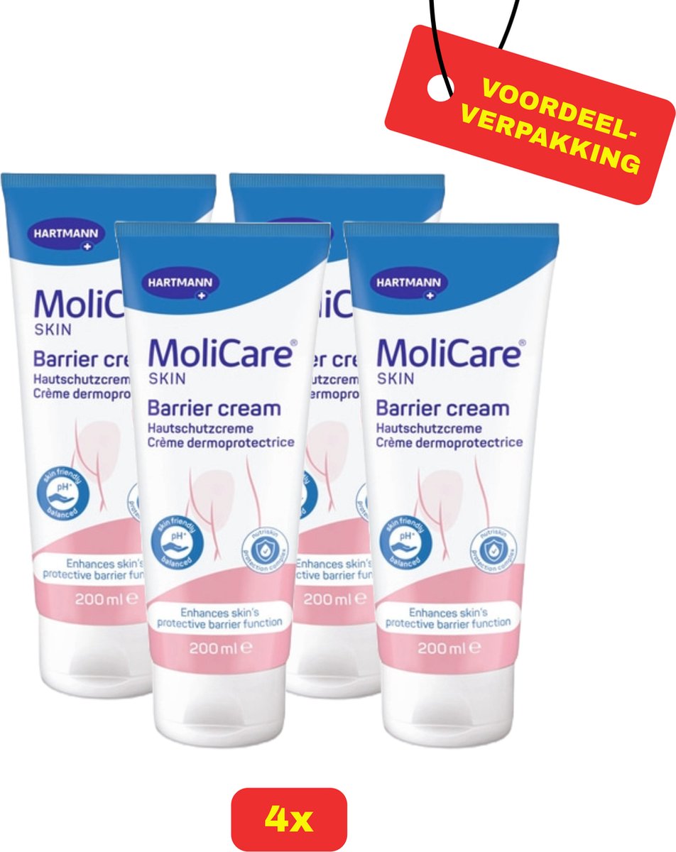 Goedkoopste 4X Molicare® Skin Barrier Cream - 4 x 200ml - Voordeelverpakking!